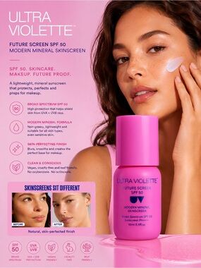 Ultra Violette Future Screen SPF 50 Modern Mineral Skinscreen 15ml Mini Size